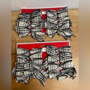 New Christmas Tree Small Plaid Bows 20 count Holiday